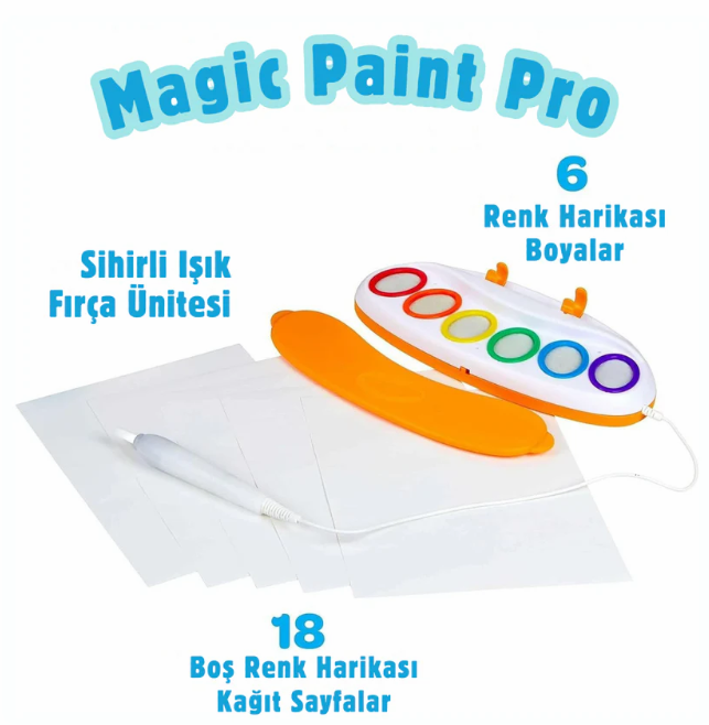 Magic Paint Pro™ Sihirli Işıklı Boya Seti – Leke Yok, Yaratıcılık Çok !